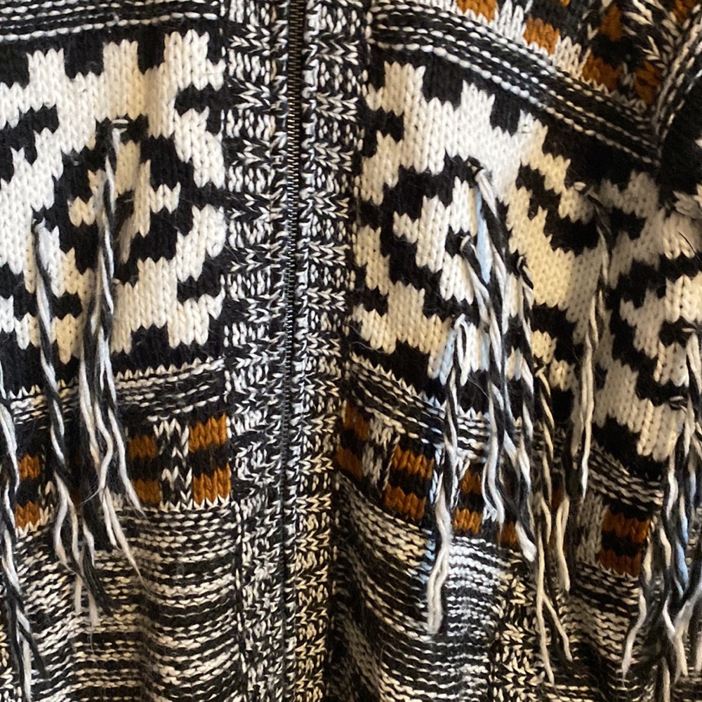 Volcom Stone Row Fringe Zip Up Jacket Size M/L - image 2